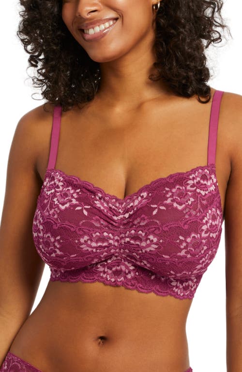 Shop Montelle Intimates Lace Bralette In Cranberry/rose