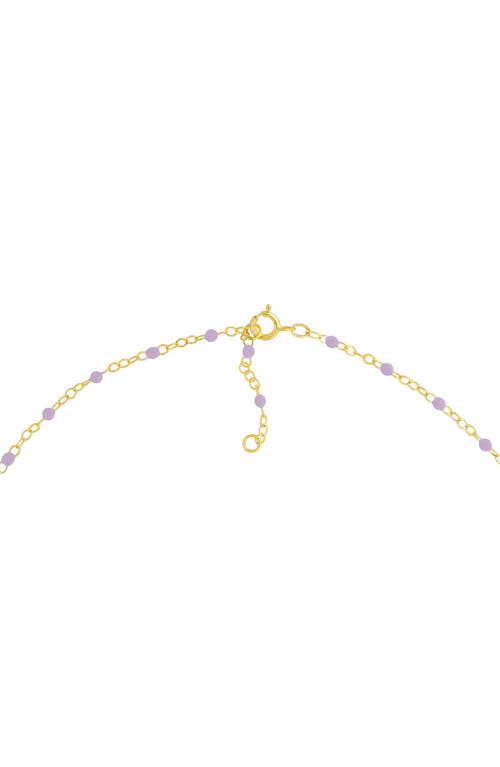 Central Park Enamel Station Chain Necklace In Violet