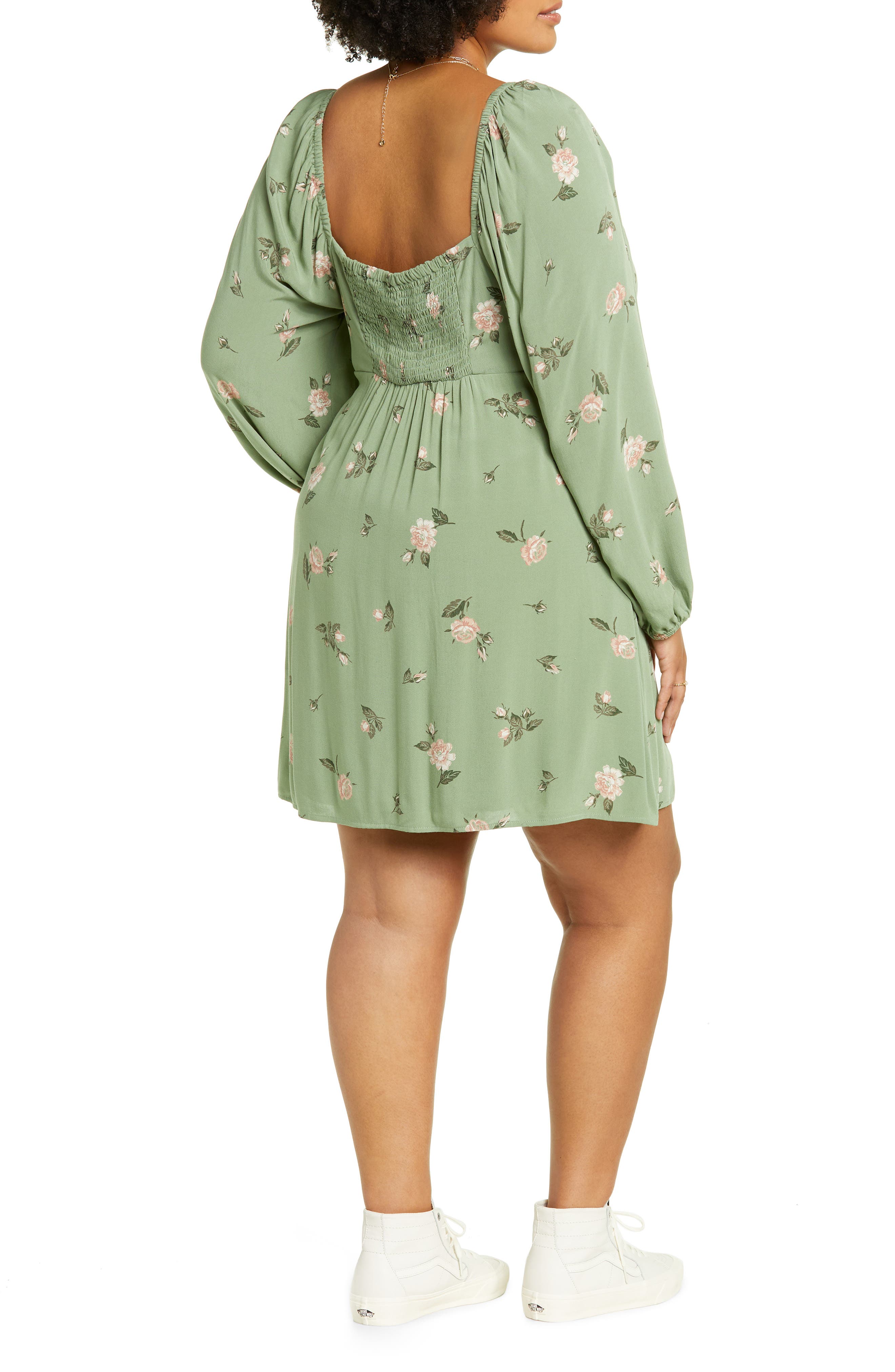 BP. Lace Trim Long Sleeve Babydoll 