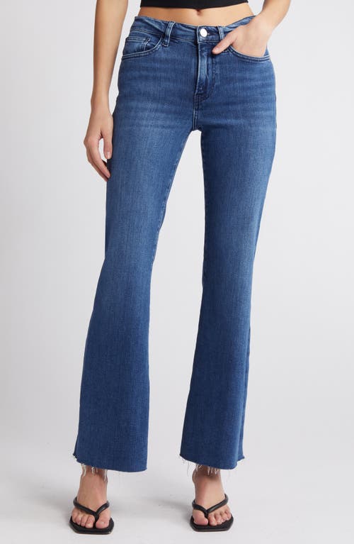 FRAME Le Easy Raw Hem Flare Jeans Temple at Nordstrom,