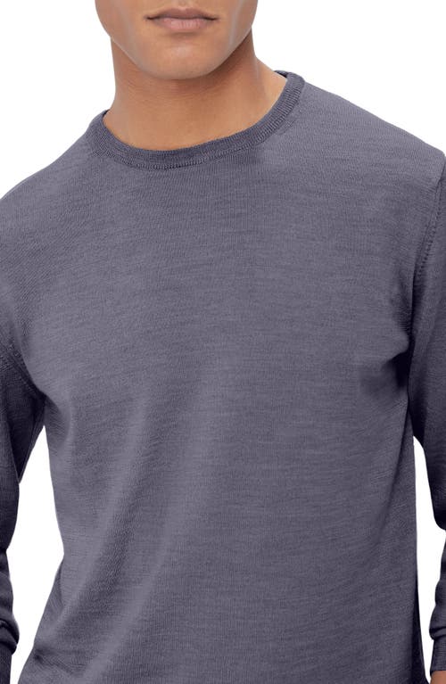 Shop Bugatchi Scott Crewneck Merino Wool Sweater In Anthracite