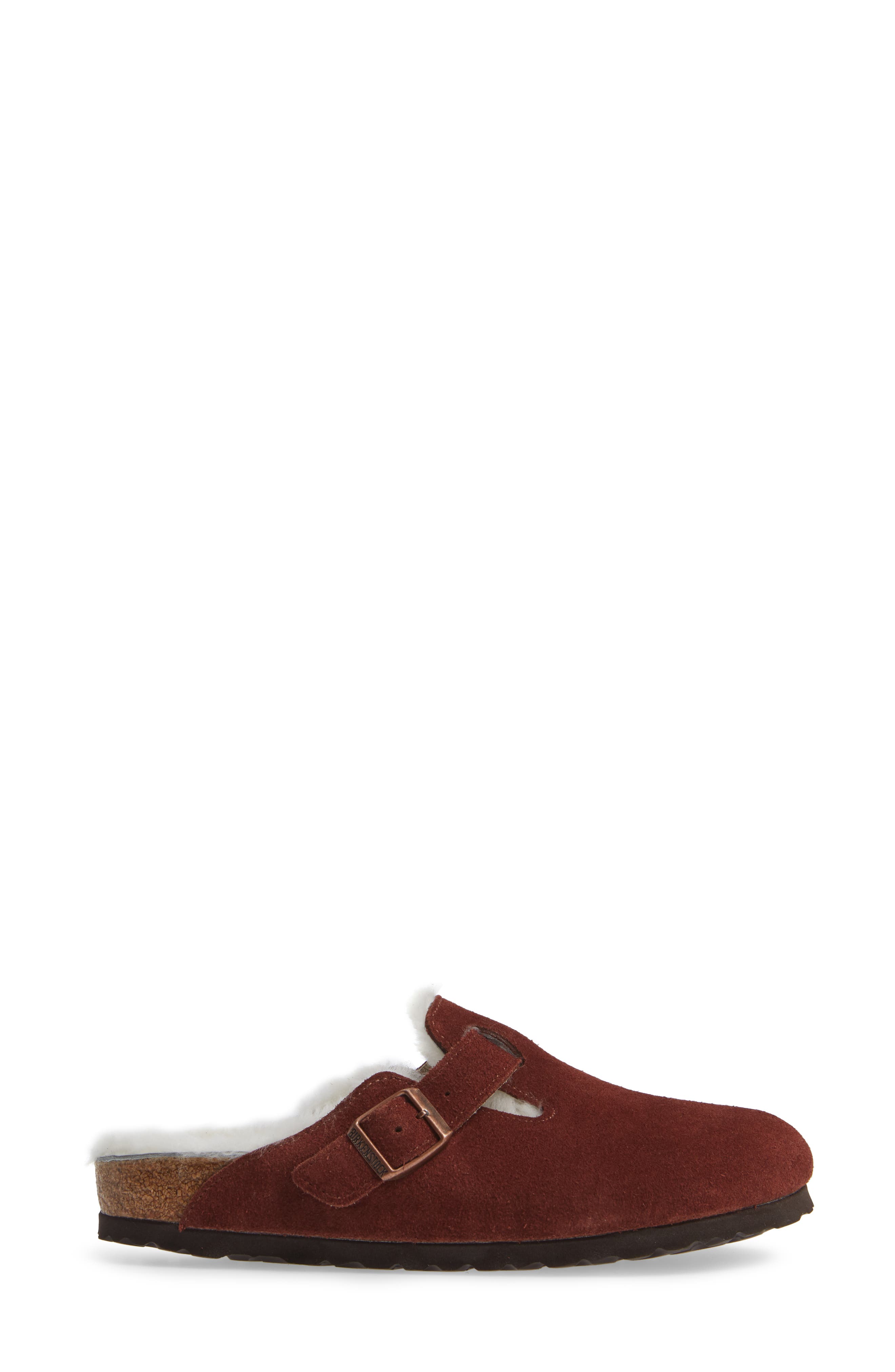 birkenstock boston wool lined mules