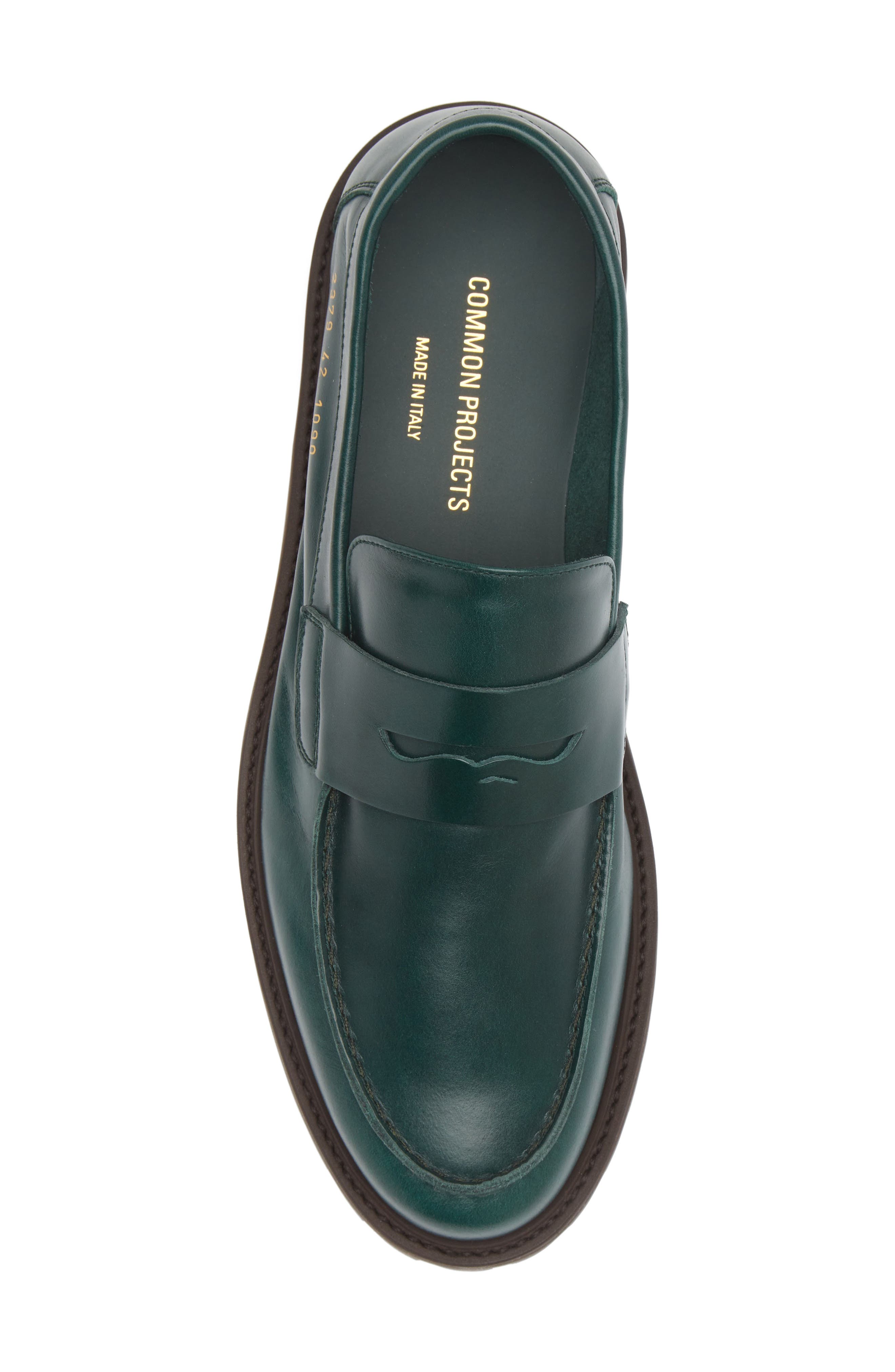 Common Projects Lug Sole Penny Loafer in Green Smart Closet