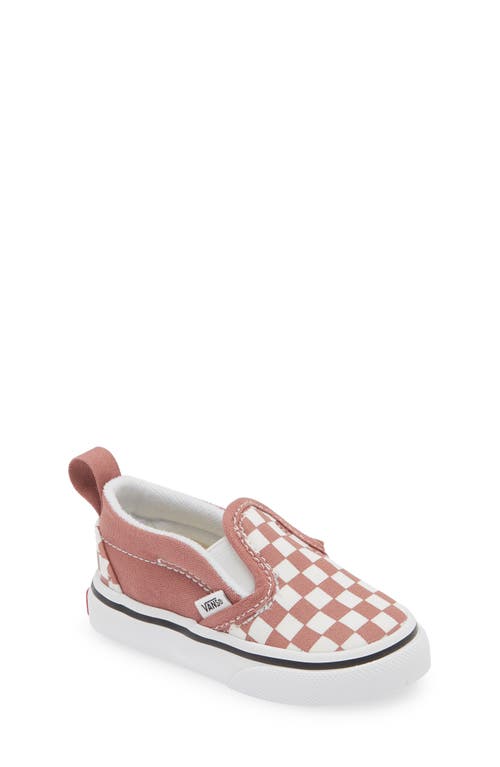 Shop Vans Kids' Checkerboard Slip-on Sneaker In Checkerboard Withered Rose