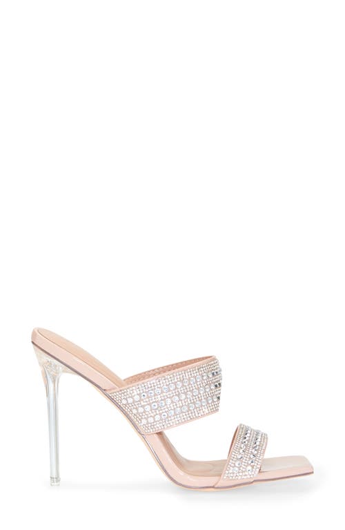 Shop Azalea Wang Yonah Square Toe Sandal In Beige