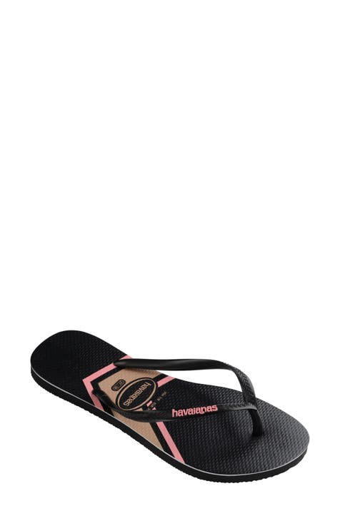 Slim Stripes Metallic Flip Flop (Women)