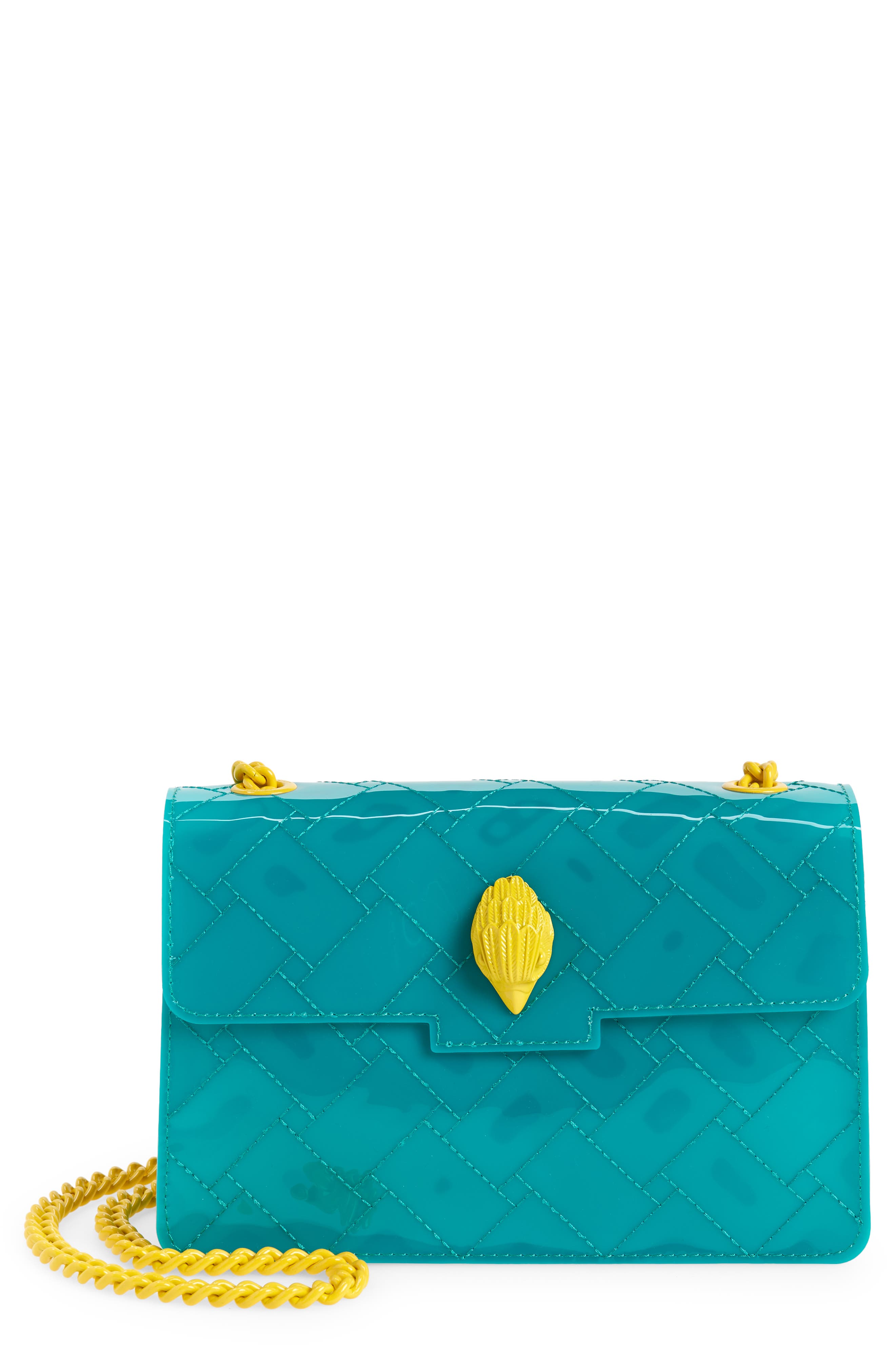 Kurt Geiger London Kensington Vinyl Shoulder Bag - Turquoise
