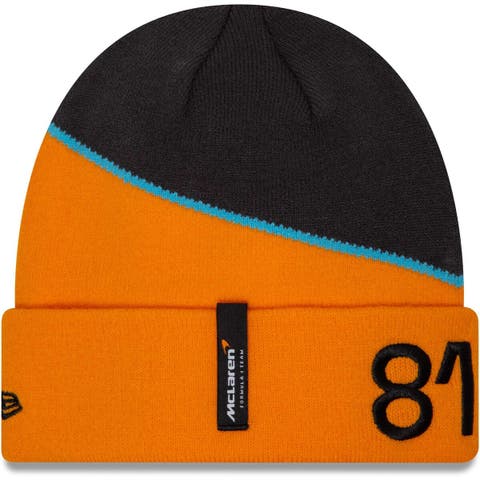 Men's New Era Oscar Piastri Orange McLaren F1 Team Driver Cuffed Knit Hat
