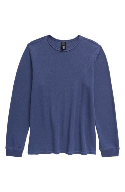 Shop Treasure & Bond Kids' Waffle Thermal T-shirt In Blue Indigo