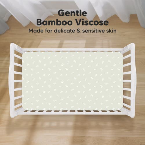 Keababies Soothe Fitted Mini Crib Sheet In Herb