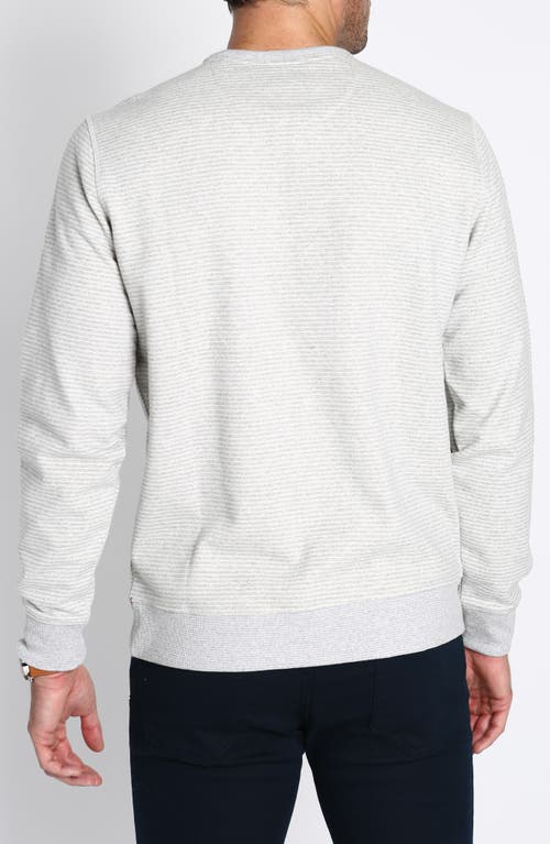 Jachs Stripe Fleece Sweater In Light Grey