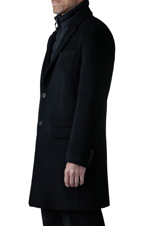 Shop Mackage Skai-slb Virgin Wool Coat With Removable Down Bib In Black