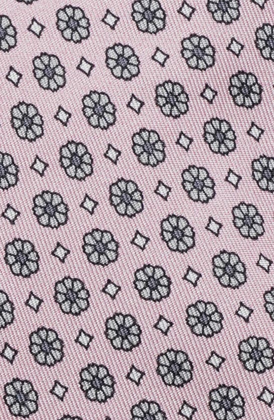 Shop Jack Victor Belmont Floral Medallion Print Silk Tie In Pink