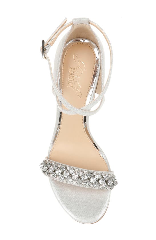 Jewel Badgley Mischka Women's Penny Crisscross Strap Block Heel Evening Sandals In Silver