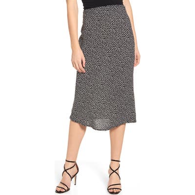 J.o.a. Polka Dot Skirt, Black