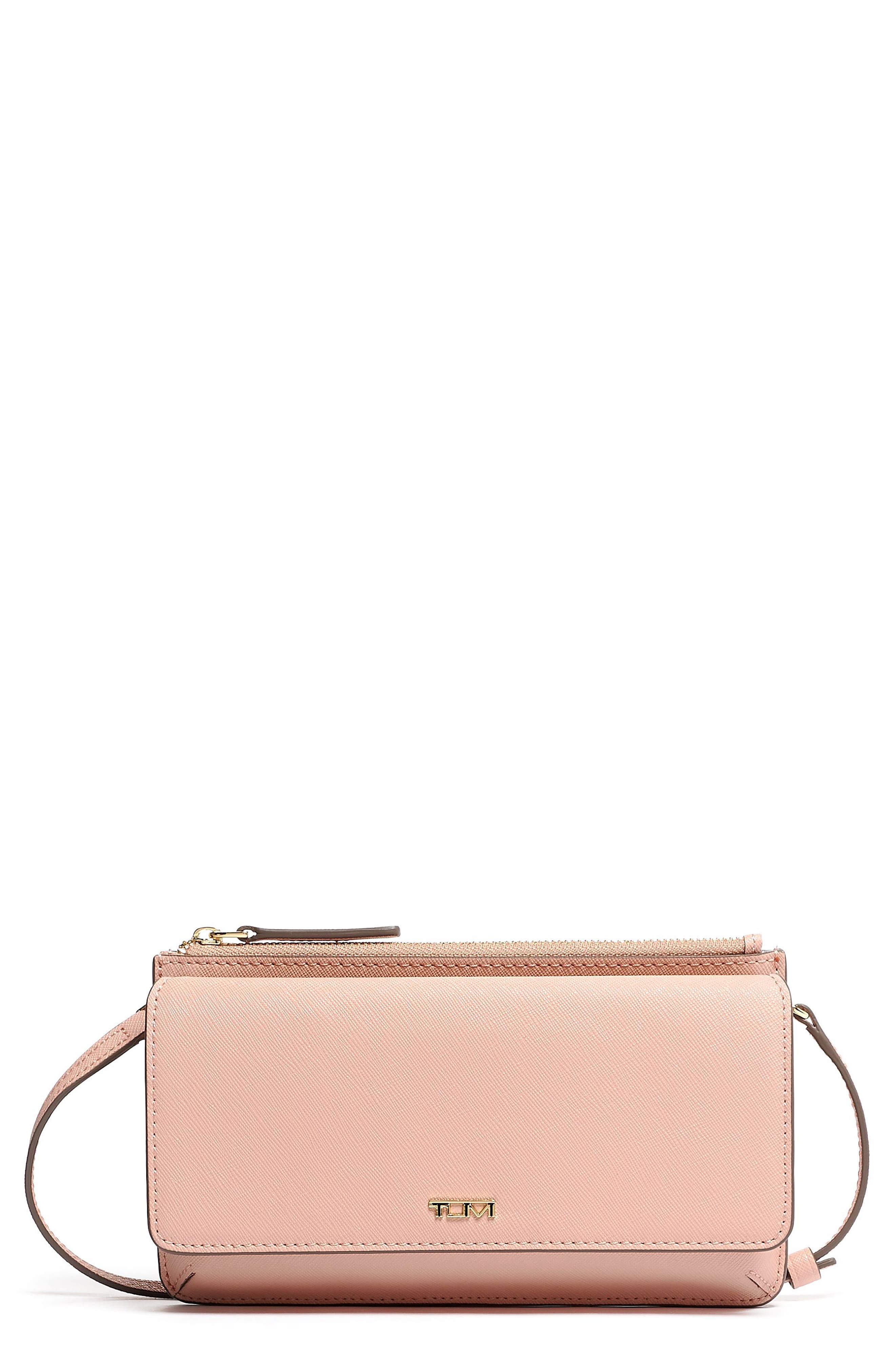 UPC 742315599434 product image for Tumi Leather Crossbody Wallet in Blush at Nordstrom | upcitemdb.com