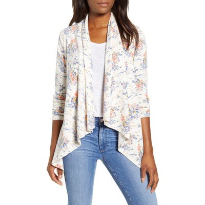 Bobeau Waterfall Cardigan, Blue