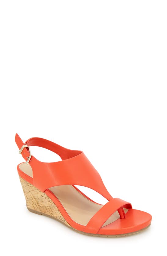 Shop Reaction Kenneth Cole Greatly Platform Wedge Sandal In Tomato