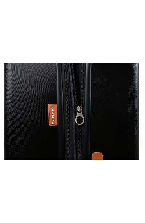 Champs Vintage Muse 3-piece Hardside Spinner Suitcases In Black/tan