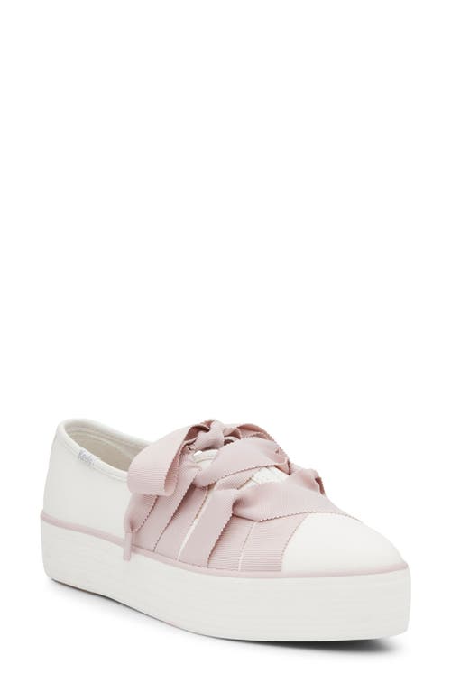 Keds Point Slip-On Sneaker White/Pink Leather at Nordstrom,
