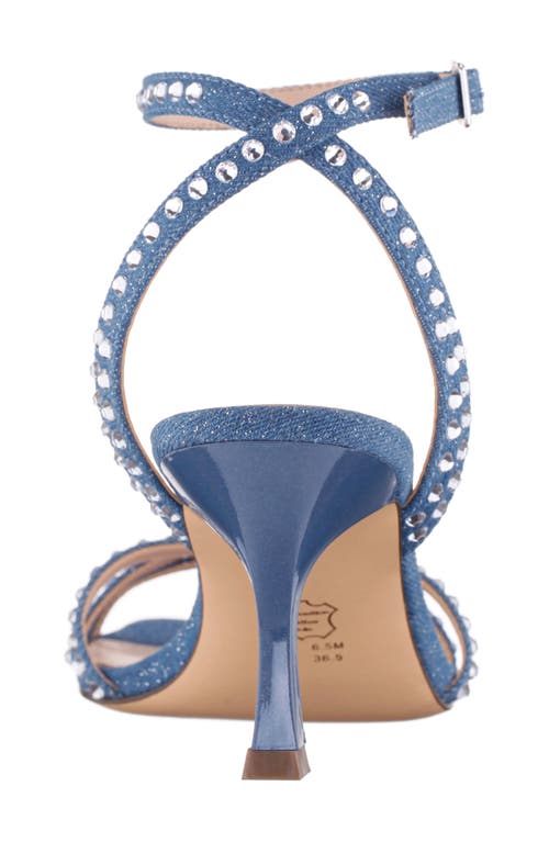 Nina Laura Ankle Strap Sandal In Blue Denim