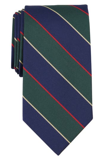 Shop Brooks Brothers Og Stripe Silk Blend Tie In Navy