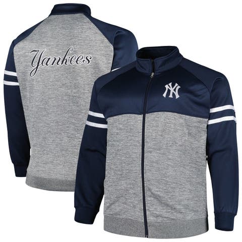 New York Yankees Pro Standard Allover Print Satin Full-Snap Jacket - Gray