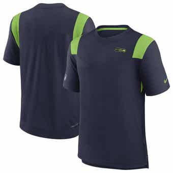 Men's Nike Heather Navy Seattle Seahawks Sideline Coach Chevron Lock Up  Logo V-Neck Performance T-Shirt