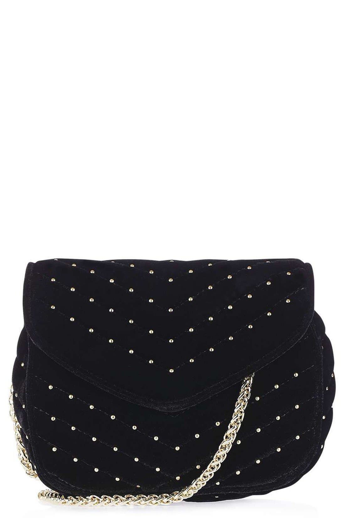 topshop velvet bag