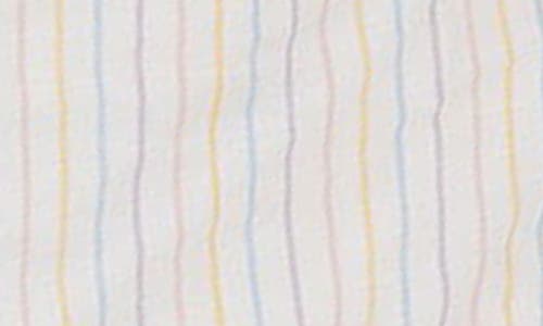 Little Unicorn Cotton Muslin & Terry Hooded Towel In Unicorn Stripe