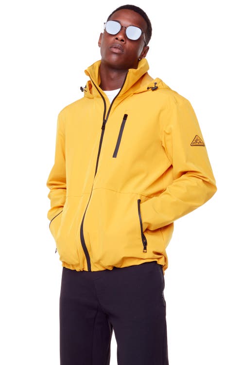 Alpine North Carmacks Unisex (recycled) Midweight Rain Shell Jacket In Mustard