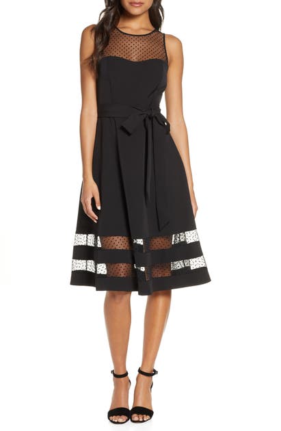 Click to view more detailed imagery on our partner's website Eliza J Sleeveless Fit & Flare Party Dress In Black