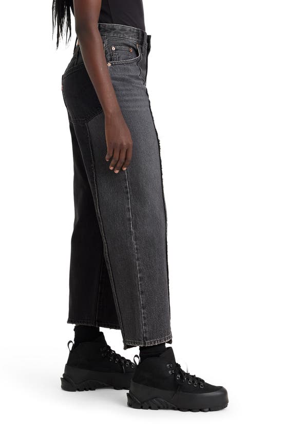 Levi's Recrafted Crop Baggy Wide Leg Dad Jeans In In The Fifth Dimension