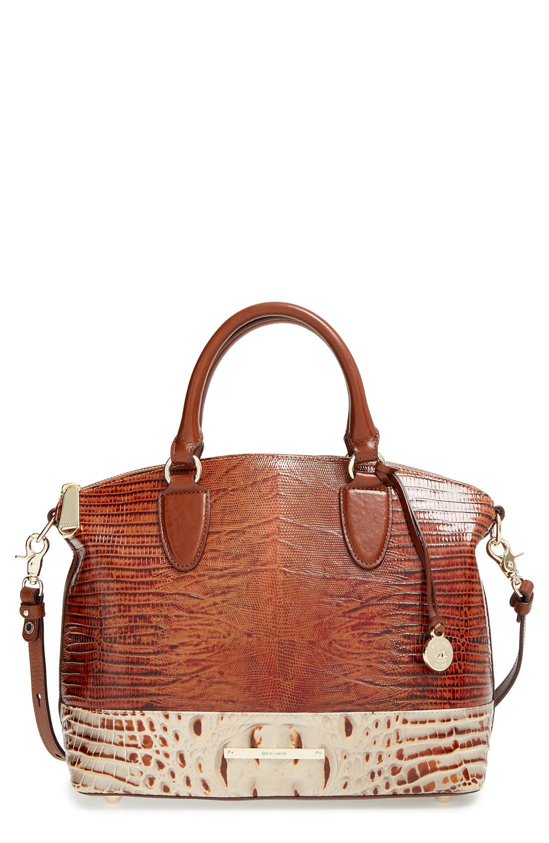 Brahmin 'Duxbury' Lizard Embossed Leather Satchel Nordstrom