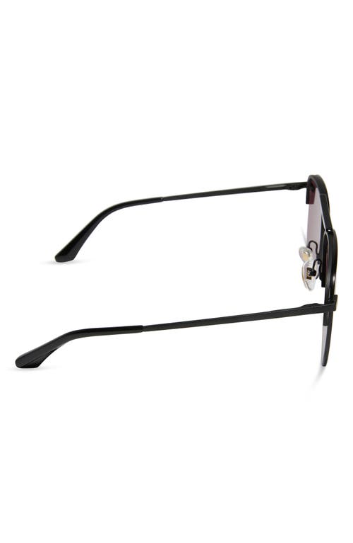 Diff Tahoe 63mm Oversize Aviator Sunglasses In Aubergine With Silver Flash