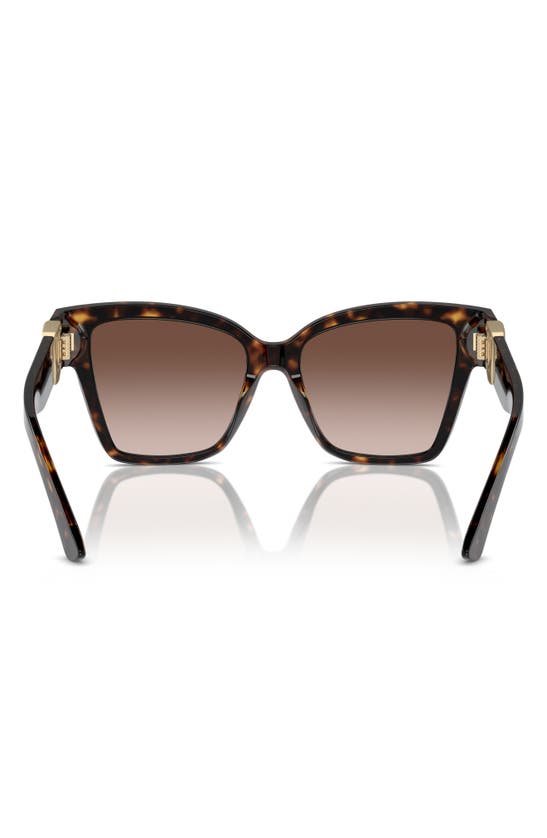 Shop Dolce & Gabbana Dolce&gabbana 54mm Gradient Square Sunglasses In Havana