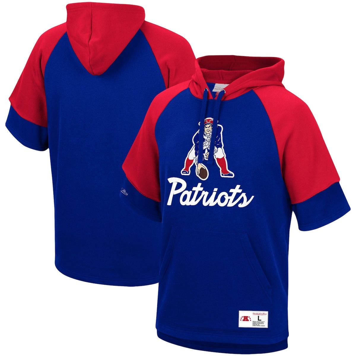 short sleeve patriots hoodie