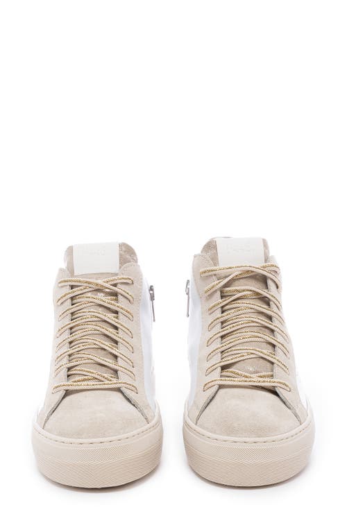 Shop P448 Thea Mid Top Sneaker In Cream-cloud