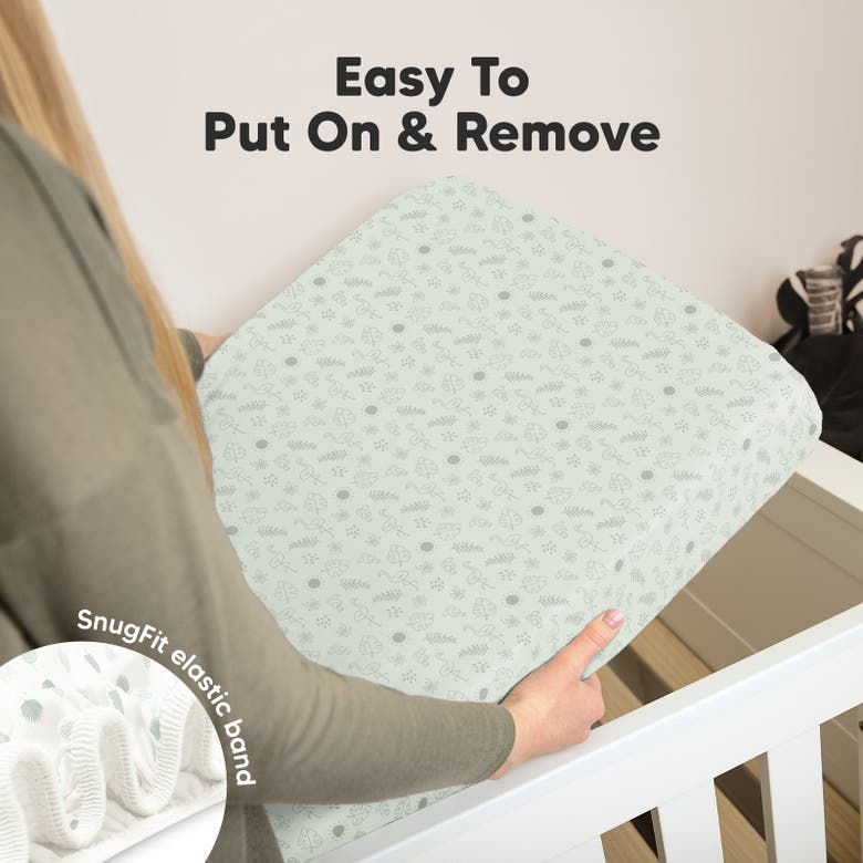 Keababies Soothe Fitted Mini Crib Sheet In Tropic Oasis