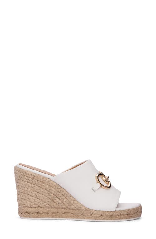 Shop Beautiisoles Norma Espadrille Platform Wedge Slide Sandal In White