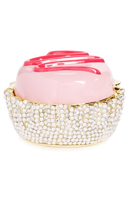 Judith Leiber Embellished Bonbon Pillbox In Champagne Rhinestone Multi