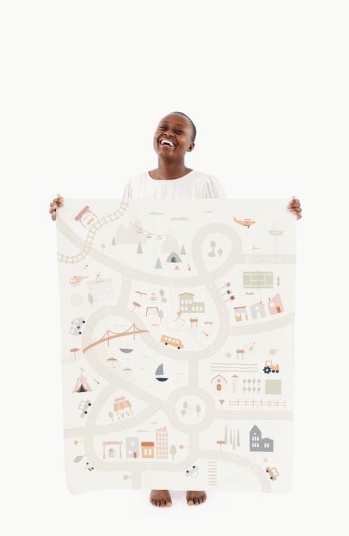 GATHRE Boulevard Print Leather Play Mat at Nordstrom