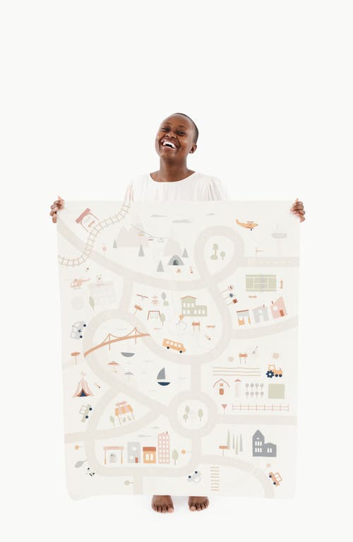 Gathre Boulevard Print Leather Play Mat In Neutral