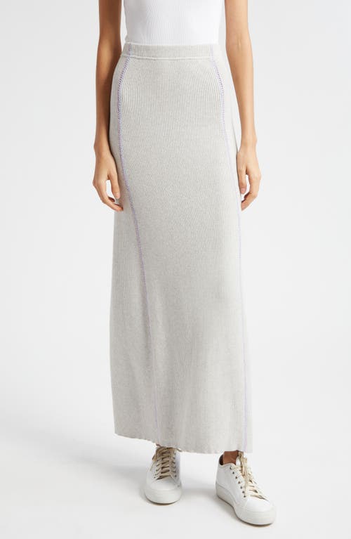 ATM Anthony Thomas Melillo Cotton & Cashmere Rib Maxi Skirt Ash Grey at Nordstrom,