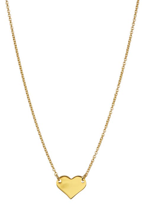 14K Yellow Gold Plated Heart Necklace