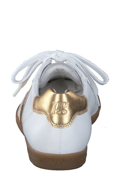 Shop Paul Green Tilly Sneaker In White Oro Combo