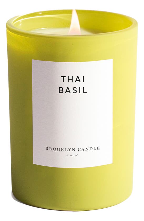 Shop Brooklyn Candle Studio Thai Basil Candle In Bright Green