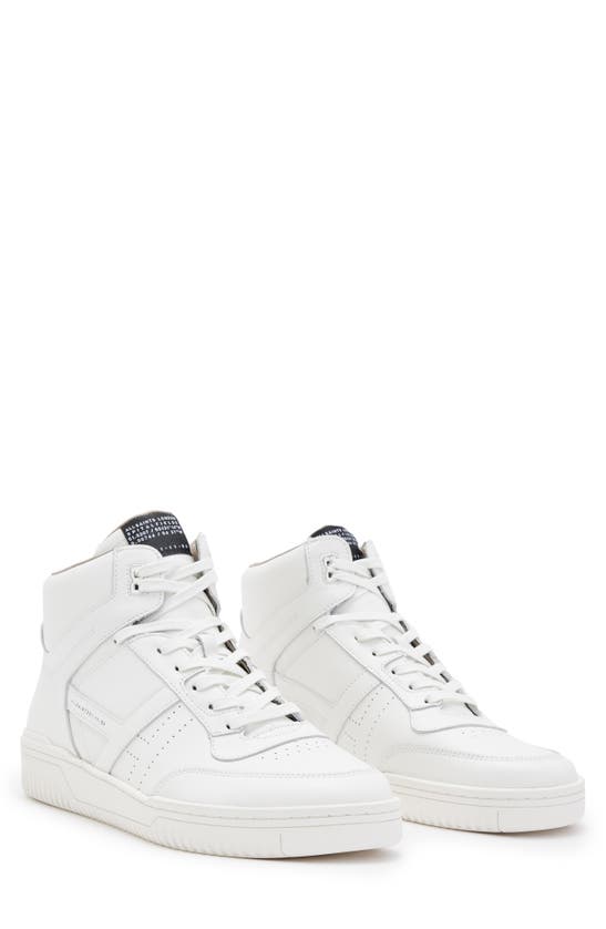 Allsaints Prop High Top Basketball Sneaker In White