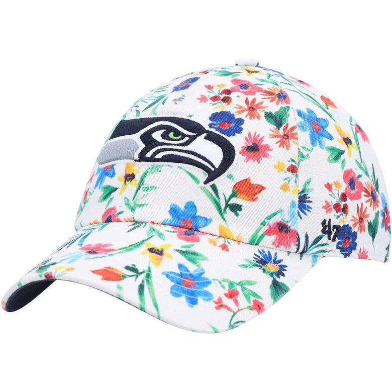 Girls Toddler '47 White Buffalo Bills Surprise Clean Up Adjustable Hat