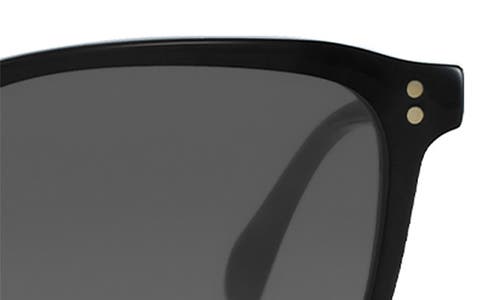 Shop Raen Wiley Polarized Square Sunglasses In Recycled Black/smoke Polar